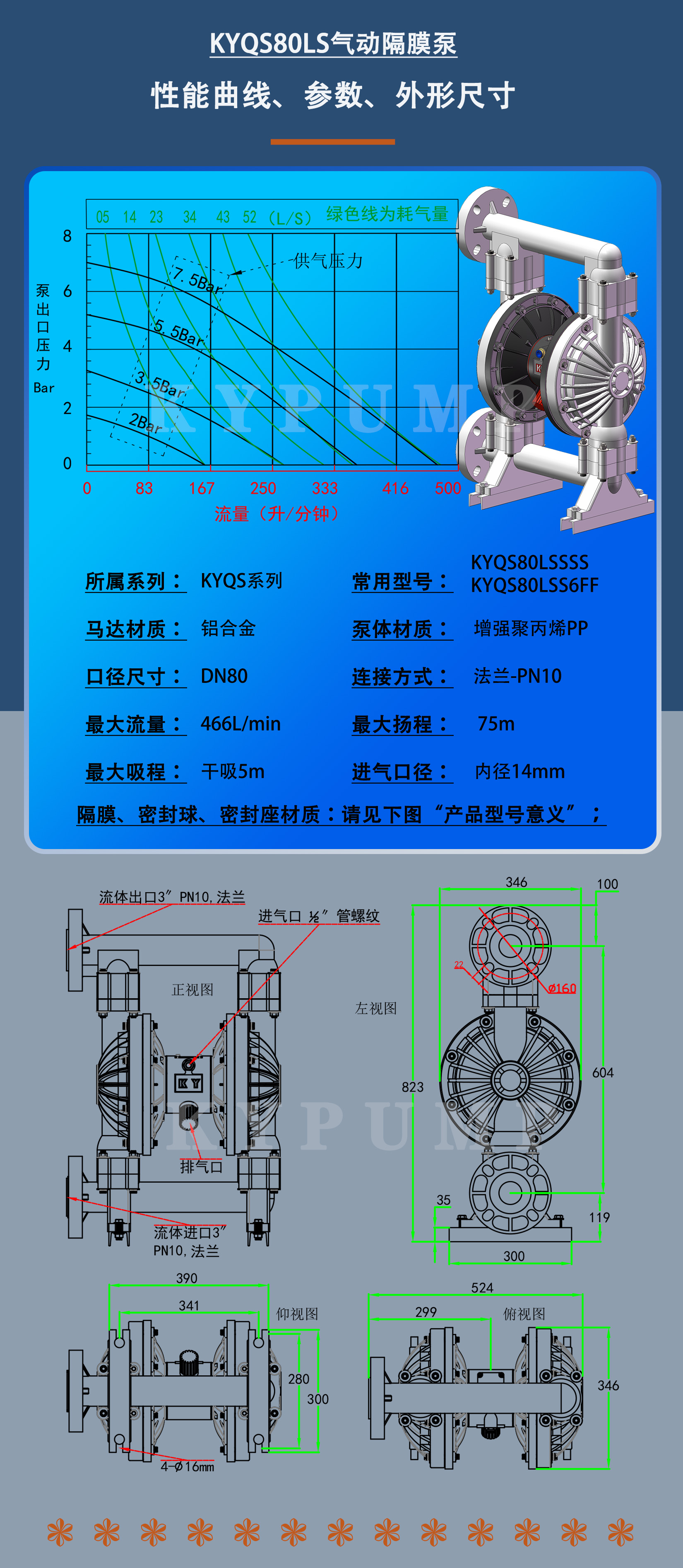 KYQS80LS泵詳細(xì)參數(shù)