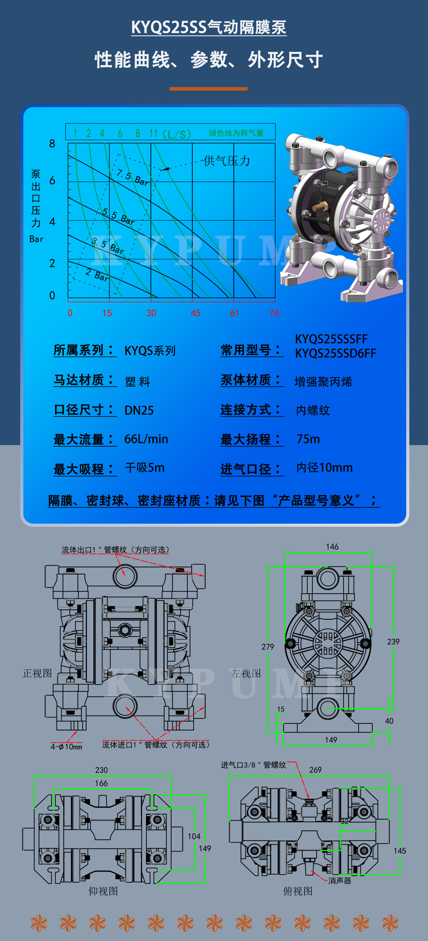 KYQS25SS泵詳細參數(shù)